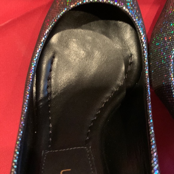 TAMARA MELLON LIMELIGHT DISCO BALL LEATHER PUMPS W/ CONTRASTING BLACK HEEL 8.5 - Picture 13 of 16